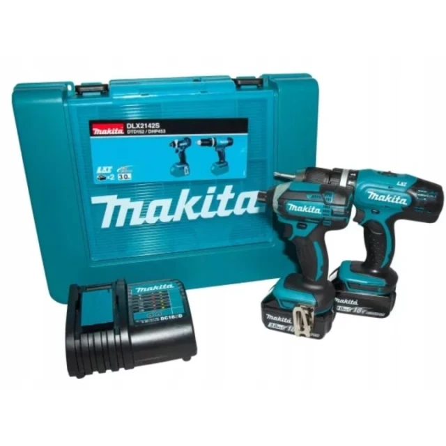 Набір Шуруповерт Makita DHP453 + Гайковерт DTD152 2x3Ah (DLX2142S)