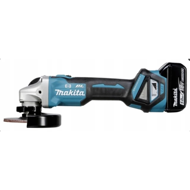 Шліфмашина кутова Makita 125 мм 18V 2x5Ah BRUSHLESS XPT регульована (088381853620)