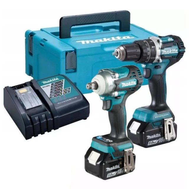Набір Шуруповерт Makita DHP484 + Гайковерт DTW300 3x5Ah (088381898768)