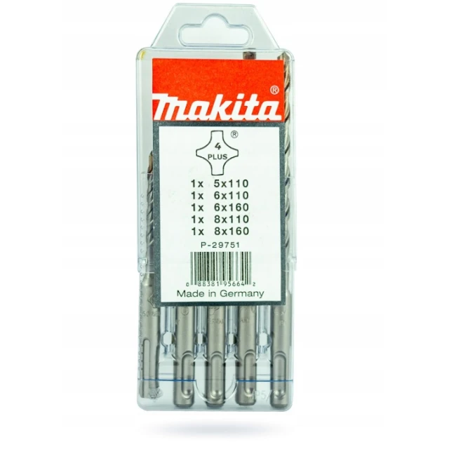 Свердло для бетону SDS+ Makita 5 шт (P-29751)