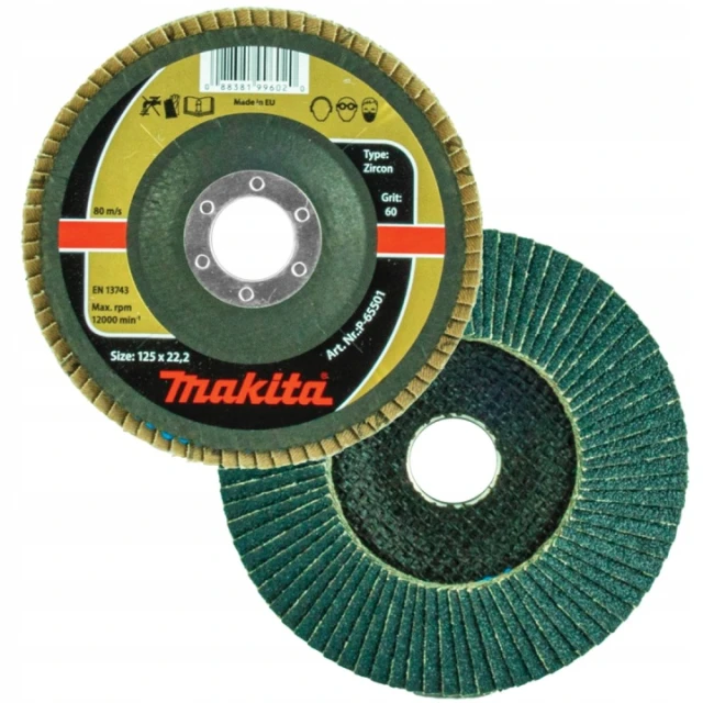 Шлифовальный круг лепестковый Makita 125/60 цирконий (P-65501)
