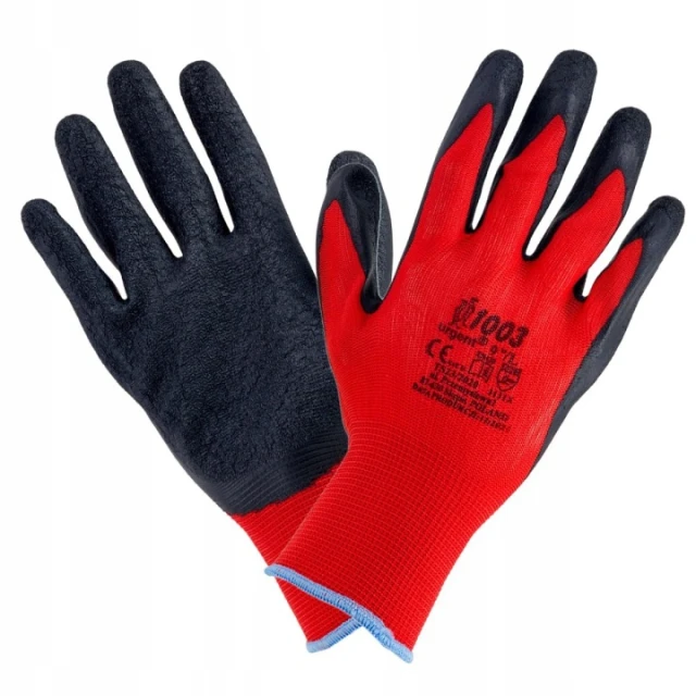 Рукавицы рабочие RTELA Urgent 9 Red/Black комплект 12 пар (1003/9)
