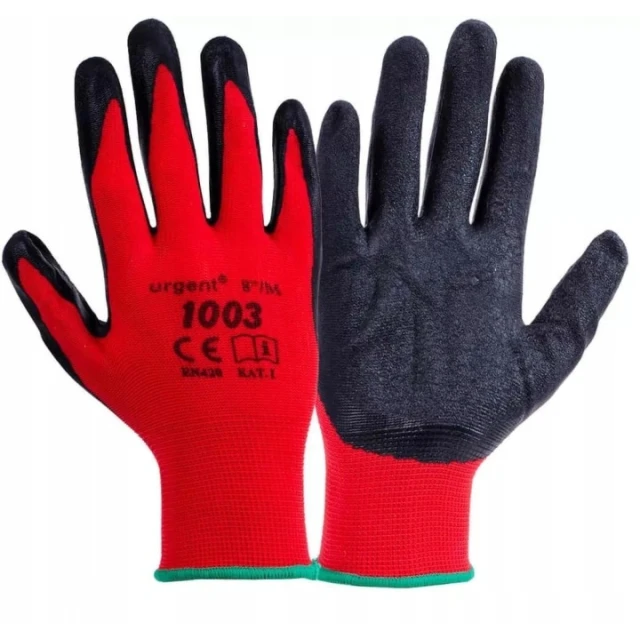 Рукавиці робочі RTELA Urgent 11 Red/Black комплект 12 пар (1003/11)