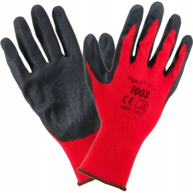 Рукавиці робочі RTELA Urgent 11 Red/Black комплект 12 пар (1003/11)