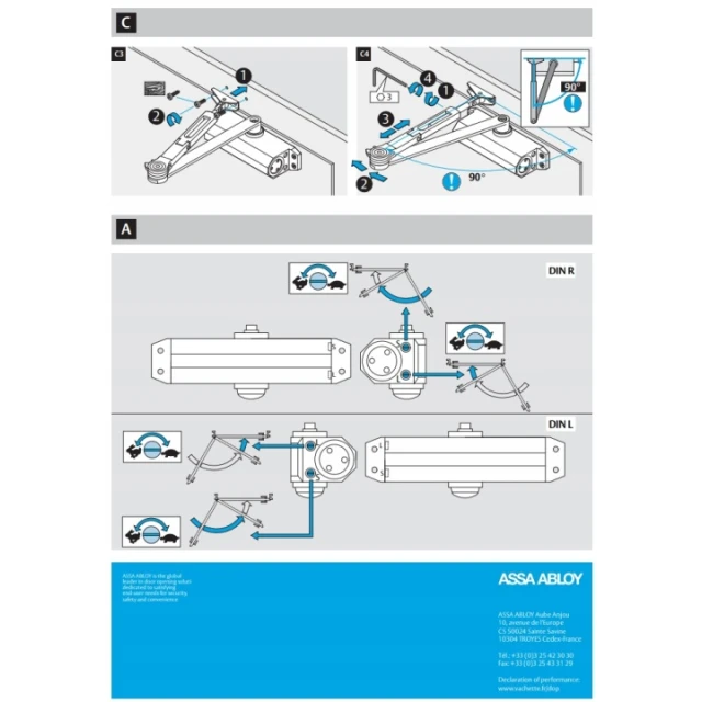 Доближувач Assa Abloy DC110 (40-80кг) Black (DC110-9005)