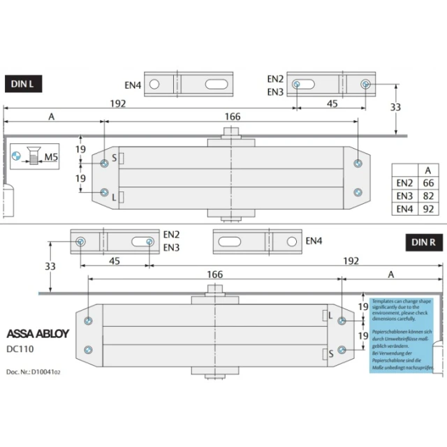 Доближувач Assa Abloy DC110 (40-80кг) Black (DC110-9005)
