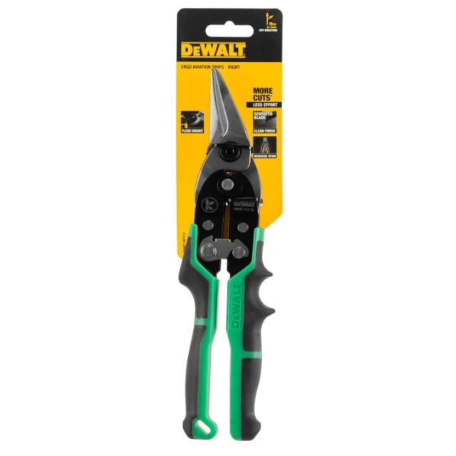 Ножиці DeWALT для листового металу праві ергономічні (DWHT14674-0)