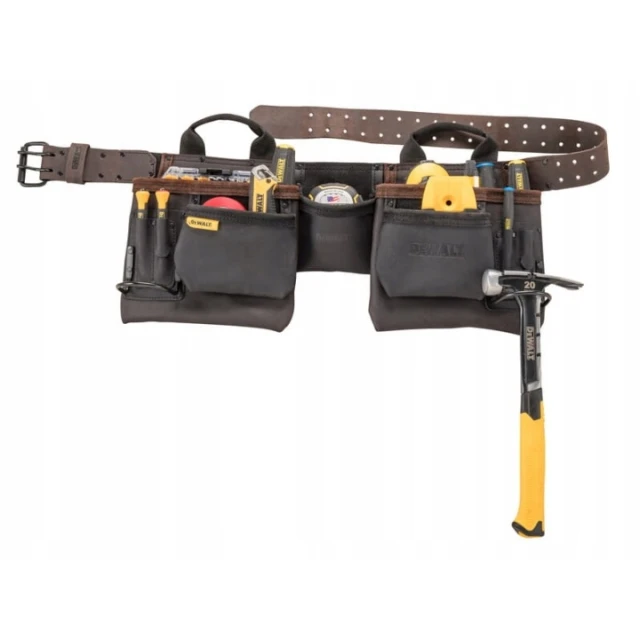 Поясная DeWALT сумка кожаная с карманами PRO (DWST50112-1)