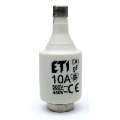 Запобіжник плавкий ETI ETI Polam 10A DII gF 500V, 5 шт (002312104/ETI)