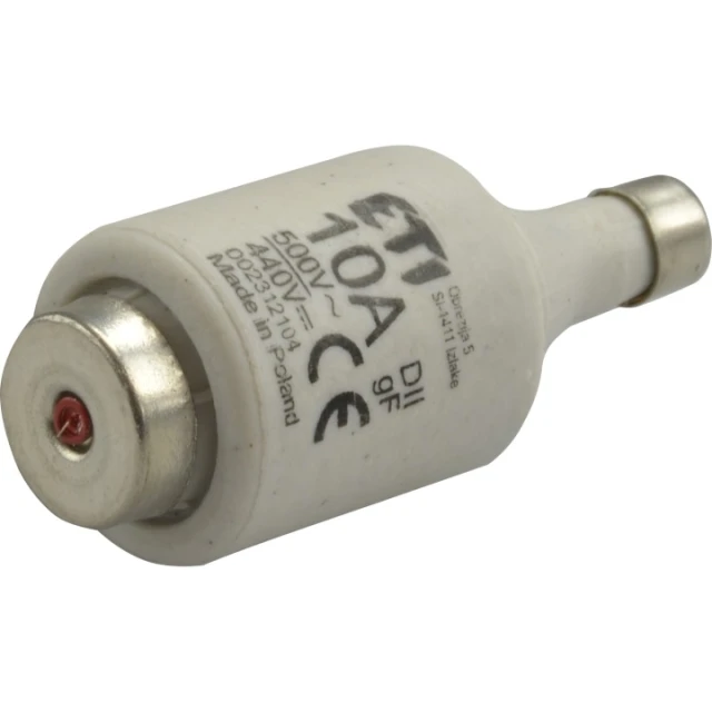 Запобіжник плавкий ETI ETI Polam 10A DII gF 500V, 5 шт (002312104/ETI)