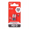Біта ударна Milwaukee PZ2 x 25 мм 2 шт (4932430863)