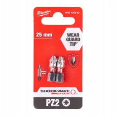 Біта ударна Milwaukee PZ2 x 25 мм 2 шт (4932430863)