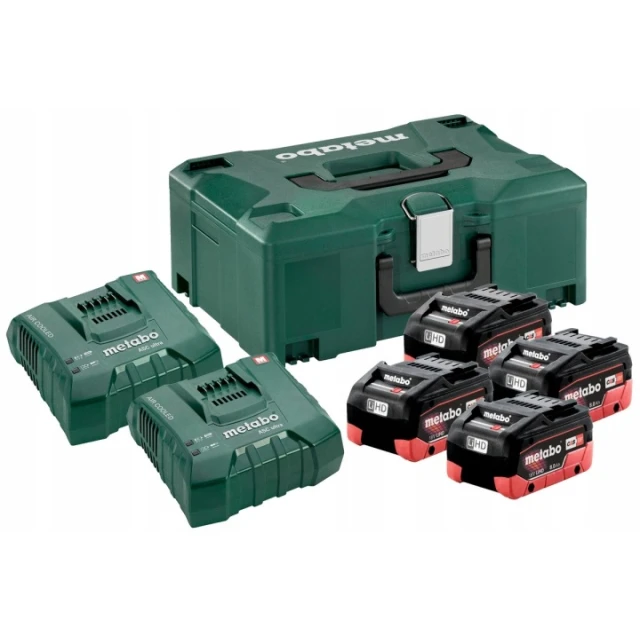 Зарядний пристрій Metabo ASC145 з 4 акумуляторами 8Ah LiHDX METABOX (685135000)