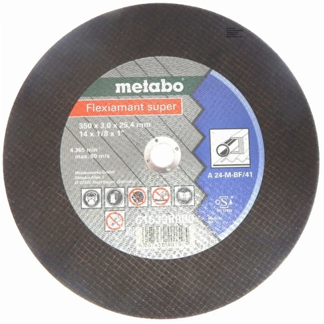 Диск для металу Metabo 350x3,0 фі 25,4 мм (616338000)