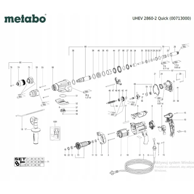 Головка для дрилю Metabo 13 мм самозатискна 1/2