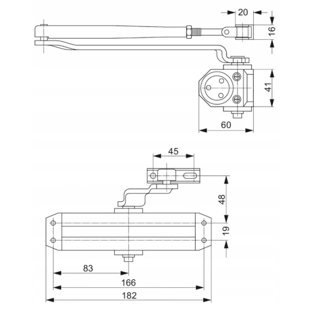 Доводчик дверей Assa Abloy DC120 (40-80 кг) Black (4042203421967)