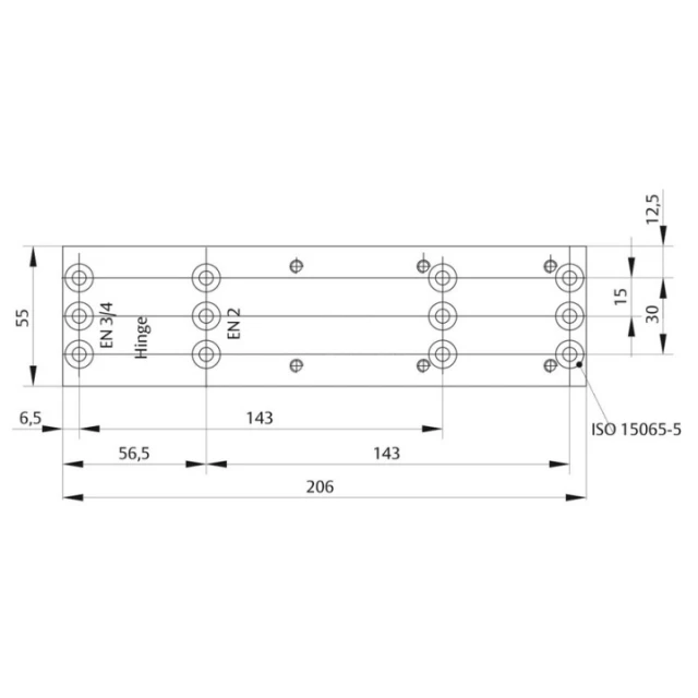 Пластина монтажная к Assa Abloy DC140 Silver (DCA161-EV1)