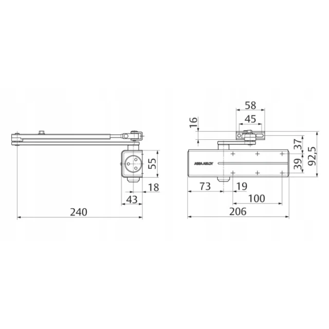 Доводчик дверей Assa Abloy DC140 (40-100 кг) White (4042203687011)