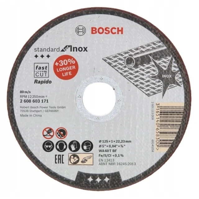 Диск для металу Bosch 125x1,0 INOX PRO 100 шт (2608626113)