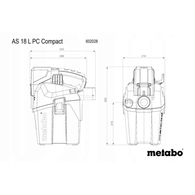 Пилосос Metabo 18V 6 л сухий/мокрий Compact (602028850)