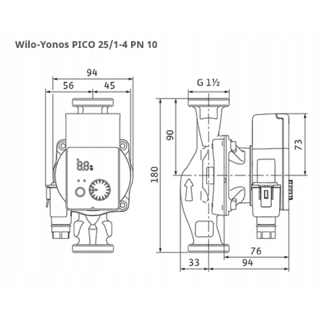 Насос циркуляційний Yonos PICO plus Wilo 25/40 1-4 180 мм (4257477)