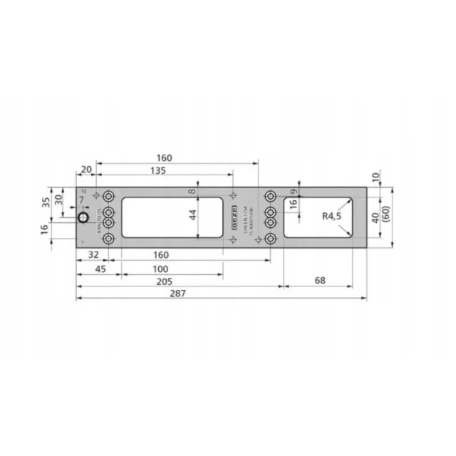 Пластина монтажна Silver TS GEZE 4000/5000 (054621)