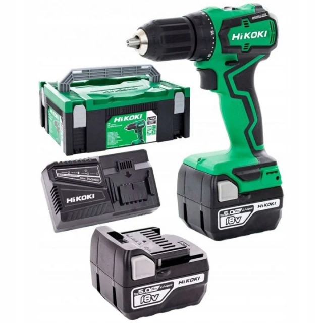 Шуруповерт HiKOKI DS18DD 18V 2х5Ач 55Нм безщіткові у куфері