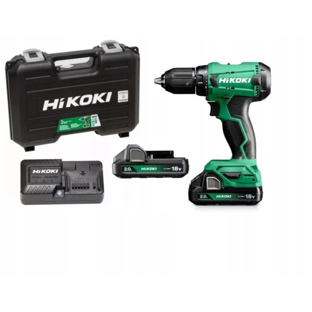 Шуруповерт HiKOKI 18V 2x2Ah 50Nm з кейсом (DS18DA)