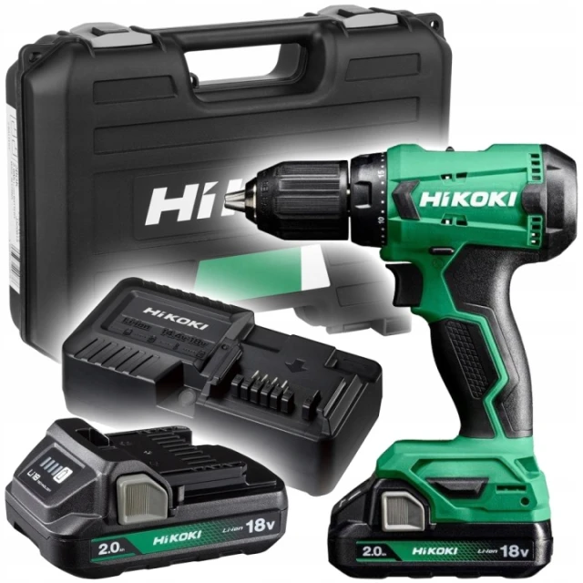 Шуруповерт HiKOKI 18V 2x2Ah 50Nm з кейсом (DS18DA)