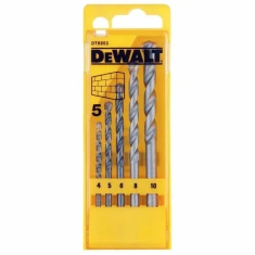 Набір свердл до бетону DeWALT 4/5/6/8/10 мм 5 шт (DT6952)