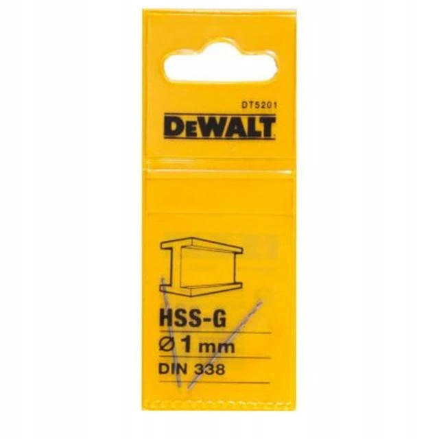 Свердло DeWALT 1,0 мм HSS-G 2 шт (DT5201-QZ)