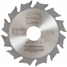 Фреза для шипів ламелло DeWALT 102x22x3,9 мм 12 зубів (DT1306)