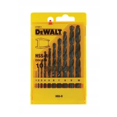 Набір свердел по металу DeWALT 1-10 мм 10 шт HSS-R (DT5911)