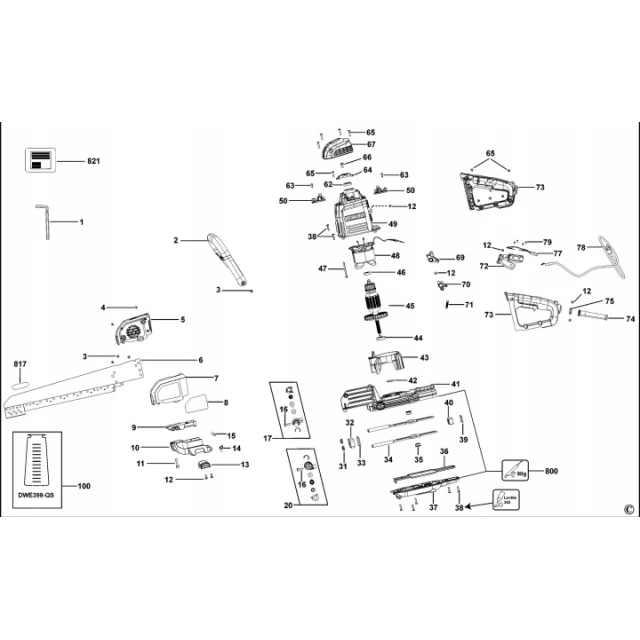 Шина для ланцюгової пили DeWALT DWE397 DWE398 DWE399 (N233859)