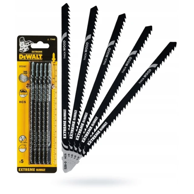 Полотно для лобзика T DeWALT 180 мм 4,0 мм T744D (DT2167)