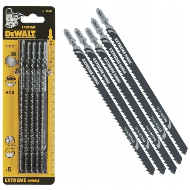 Полотно для лобзика T DeWALT 180 мм 4,0 мм T744D (DT2167)
