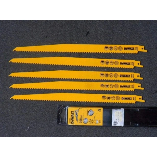 Полотно для пилок сабельних DeWALT 305 мм 3,6-5,1 мм 5 шт (DT2350)