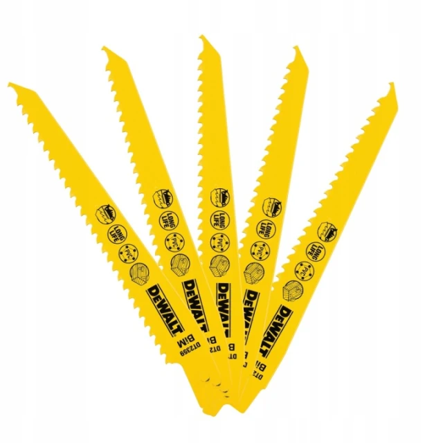 Полотно для лобзика DeWALT 152 мм 3,6-5,1 мм набор 5 шт (DT2359)