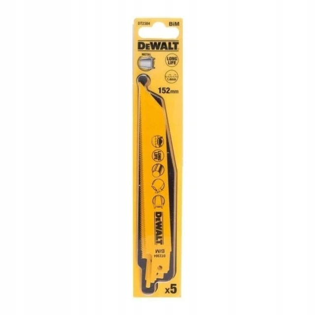 Полотно для шаблярної пили DeWALT 152 мм 1,4 мм 5 шт (DT2384)