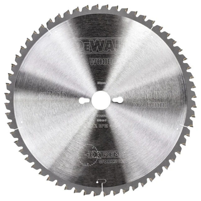 Диск пиляний EXTREME DeWALT 305x60z x30 з видією (DT4260)