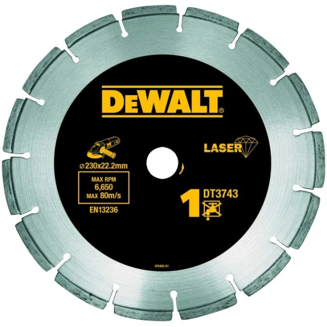 Диск алмазний сегментний DeWALT 230 мм (DT3743-XJ)