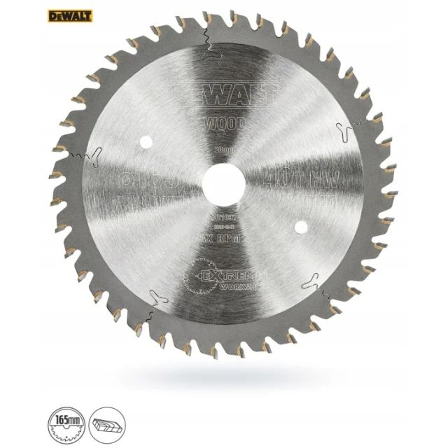 Диск пильний DeWALT 165x40z x20 з вольфрамом EXTREME (DT1091)