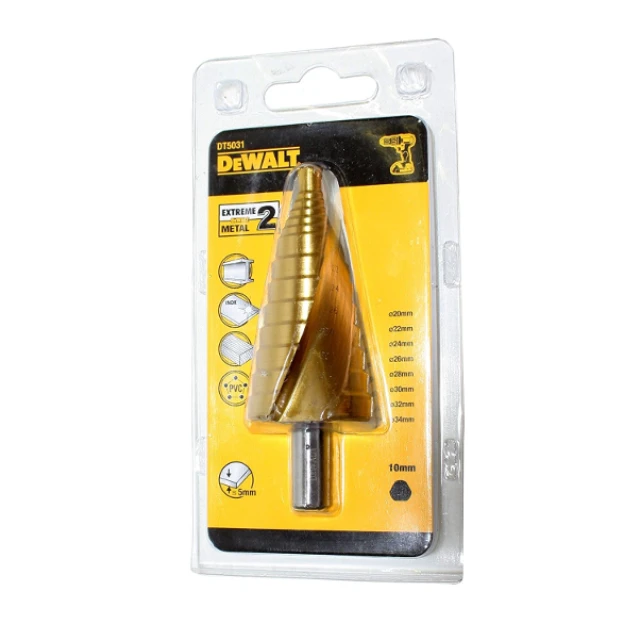 Свердло ступінчасте для металу DeWALT 20-34 мм 10 мм (DT5031)