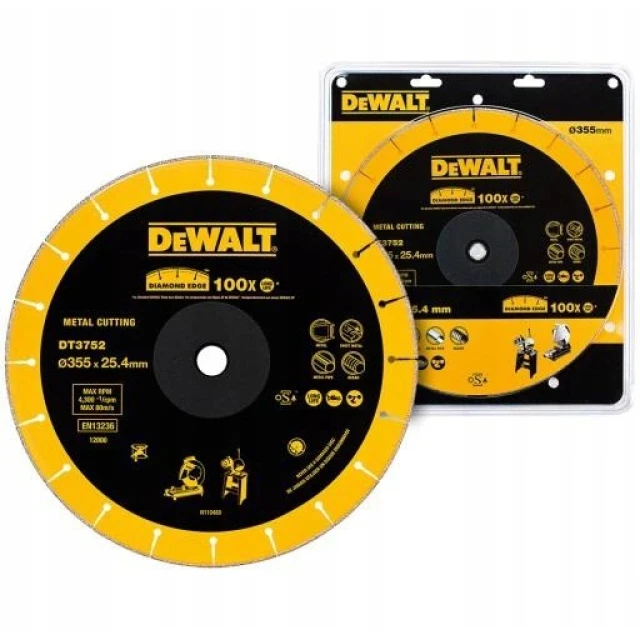 Диск алмазний сегментний DeWALT 355×25,4 мм (DT3752)