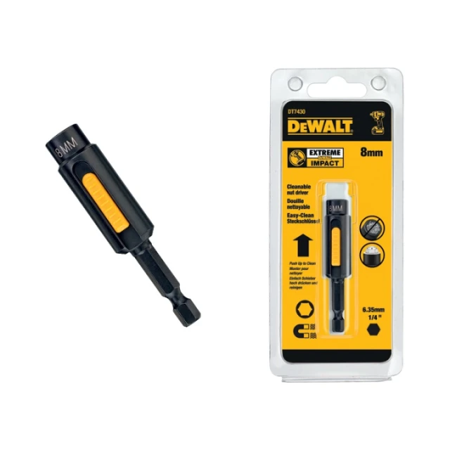 Головка магнітна DeWALT 8 мм L-75 мм (DT7430)