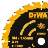 Диск пиляльний DeWALT 184x24z x16 Elite з вольфрамовим напиленням (DT10302-QZ)