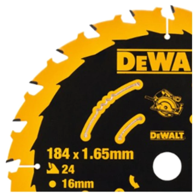Диск пиляльний DeWALT 184x24z x16 Elite з вольфрамовим напиленням (DT10302-QZ)