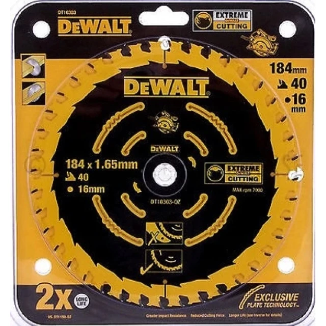 Диск пиляльний Elite DeWALT 184х30 40 зубів з напайками (DT10303-QZ)