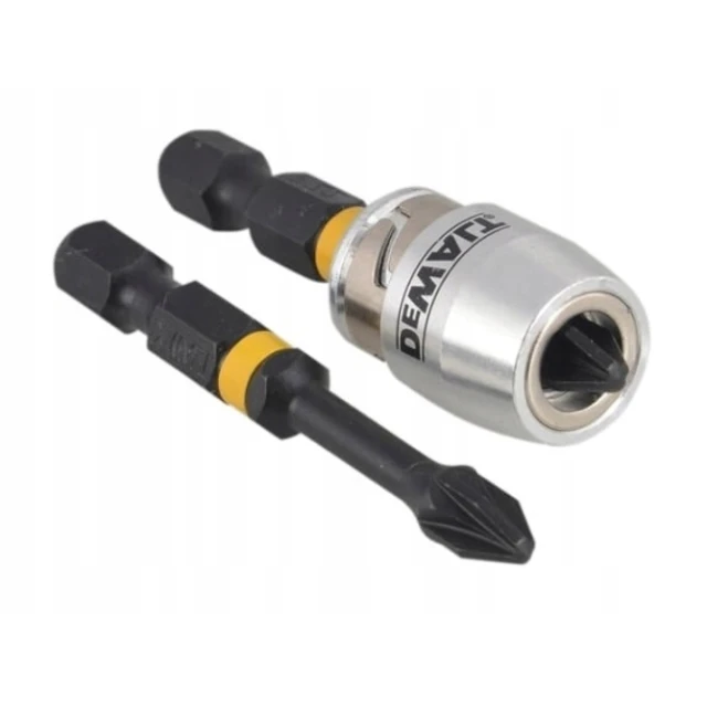 Біта ударна DeWALT PZ2 x 50 мм 2 шт з магнітом (DT70535T)