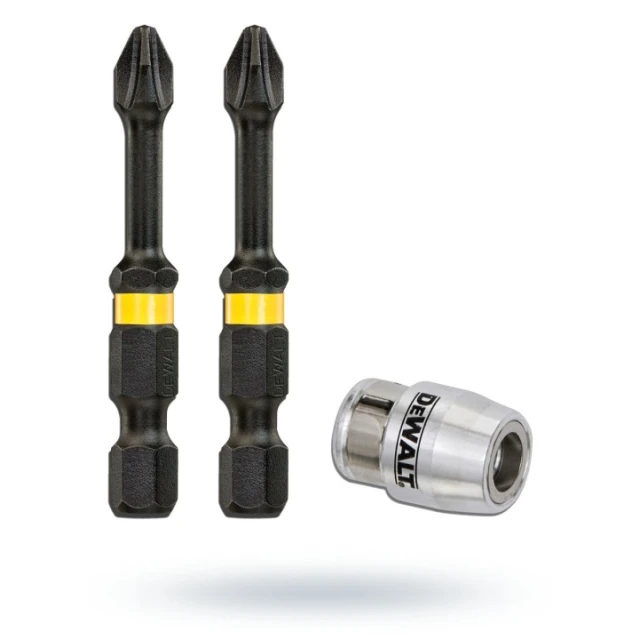 Біта ударна DeWALT PH2 x 50 мм 2 шт + магніт Torsion (DT70536T)